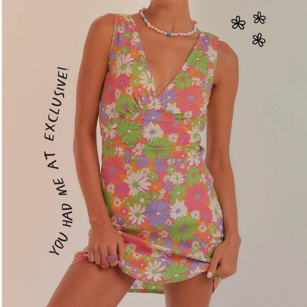 Peppermayo Audrey Vintage Slip Dress 70s floral